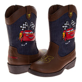 Josmo Cars Boys Cowboy Boots - Lightning McQueen Calf High Western Country Cow Boy Boot (Toddler)